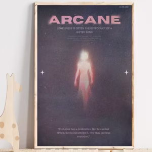 Plano 2D, Pósters e Impresiones 1 pieza Póster impreso en lienzo inspirado en la música de Arcane