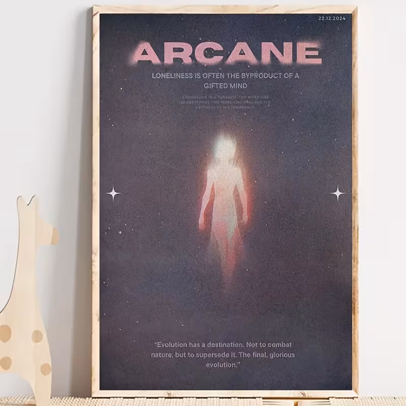 Plano 2D, Pósters e Impresiones 1 pieza Póster impreso en lienzo inspirado en la música de Arcane