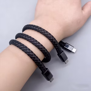 Cable Cargador Tipo C a Tipo C para iPhone 15 16 17 Pro Max y Celular Android USB C con Bolsa de Almacenamiento EVA Gris Portátil, Buen Regalo para Negocios, Fiesta, Cumpleaños 1pc/3pcs